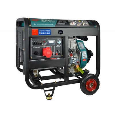 10KVA 디젤 발전기 세트 100% 전신 구리 전원전환기 및 24V DC 전기 시작