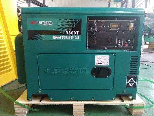 10KVA 디젤 발전기 세트 100% 전신 구리 전원전환기 및 24V DC 전기 시작
